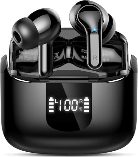 Bluetooth Kopfhörer in Ear, 6D-Stereo 2026 Kopfhörer Kabellos Bluetooth 5.4 | 56Std Tiefer Bass Wireless Earbuds, ENC Noise Cancelling, IP-X7 Wasserdicht Headphones, USB-C Ohrhörer Sport für Android iOS