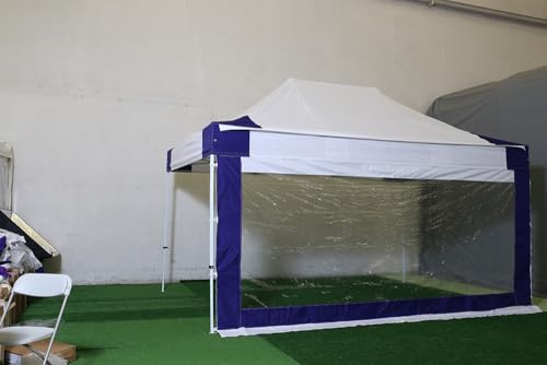 4m Pannello Laterale per Gazebo con Finestra – Telo PVC Impermeabile e Resistente per Eventi, Protezione da Pioggia e - Ideale per Tende da Feste e Stand Market