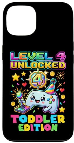 Hülle für iPhone 13 Level 4 Unlocked Toddler Edition, Spieler zum 4. Geburtstag