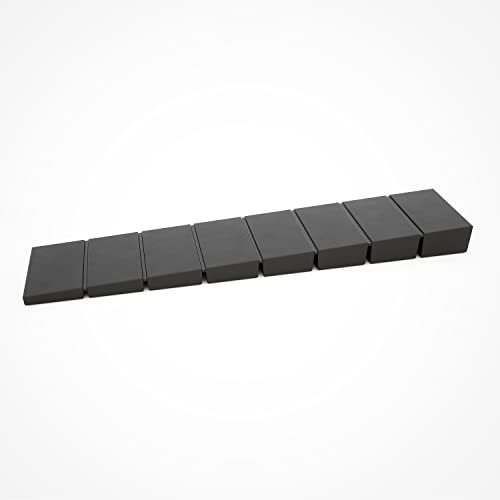 100 x sossai® Möbelkeile MKB-100 | Unterlegkeile/Ausgleichskeile aus Kunststoff mit integrierten Soll-Bruchstellen | Farbe: Schwarz