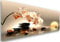 Feeby Wandbild - Wohnzimmer Modern Deko - Orchidee Zen Steine Beige - 150x60 cm 1tlg - Bilder Leinwand - Bild auf Leinwand Schlafzimmer - Leinwandbilder für die Wand - Canvas Painting - Fotokunst