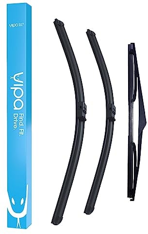 Vipa Car Parts Premium Wiper Blade Set | fits: VAUXHALL ASTRA H MK5 Hatchback (Jan 2004 to Nov 2010) | All-Weather Performance | Durable, Streak-Free Windshield Wipers | Easy Installation