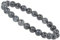 ELEDORO echtes Edelstein Perlen Armband - Natürliche Chakra Power Steine, Stretch Design, 8mm (Fluorit grau)