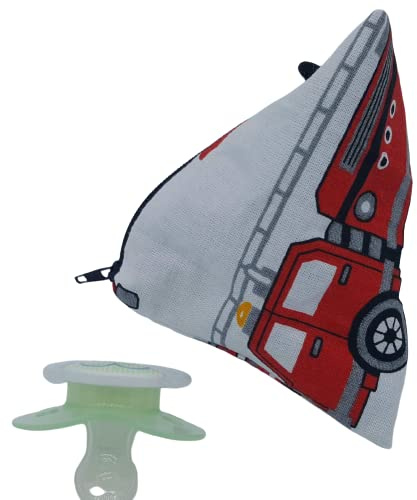 Aufbewahrung Schnuller-Tasche XL für 2-4 Nuckel Feuerwehr