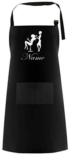 Ferocity Professionelle Personalisierte Salon-schürze Frisierumhang für Friseur-salon Hundepflege Schönheitssalon und Heimgebrauch mit Ihrem Wunsch-Text Name Friseurstuhl [109]