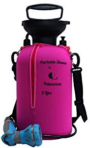 Petacarium Insulated Portable Shower (5 Litre, Pink) for Dogs, Camping, Paddleboarding, Muddy Walks