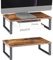 CADUKE Monitor Stand Riser, Set of 2 Wooden Table Top Computer Stands, Industrial Desktop Shelf Storage Organiser for Screen, Printer, Laptop, MacBook, Notebook, PC (Dark Brown)