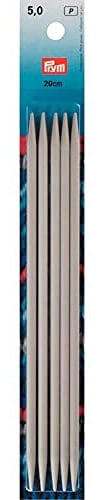 Prym 191494 Strumpfstricknadeln, Grau, 20 cm x 5 mm, 5 Count