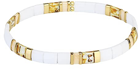 KELITCH Tila Perlen Armband Bunte Stretch Armband Miyuki Armbänder Regenbogen Kette Armbänder Für Damen