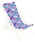 Ferocity Ersatz-Stoffbezug 131x44 cm Wechselbarer Liegestuhl Stoffbezug 100% Polyester für Holz-Liegestuhl Klappliegestuhl Motiv Summer Paradise Palmen Magenta-Türkis [119]