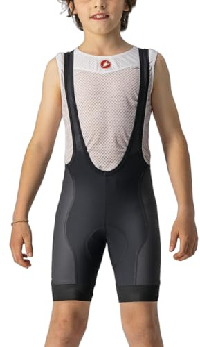 CASTELLI JR Competizione Bibshort, Fahrradhose mit Trägern für Kinder, bequem und atmungsaktiv