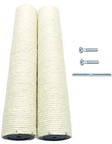 SHENGOCASE 2-Pack 17.7 L, Ø 2.75 Cat Tree Tower Accessories Replacement Post with M8 Bolt, DIY Cat Scratching Post Replacement Part Pole