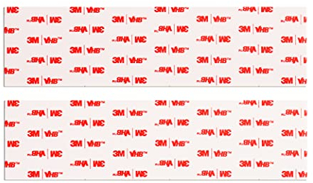 3M 4950 VHB doppelseitiges Klebeband Klebestreifen Klebepads Extra stark Schwerlast Acrylschaumband Hochleistungsklebeband Montageband, Innen-Außenbereich (2 Stück 50 x 200mm)