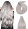 Silk-co Tape Extensions Echthaar 20stk, Haarverlängerung Tape in Extensions Echthaar, Remy Haarextension Kleber Skin Weft Tape Ins, 50g GREY# Grau 40cm