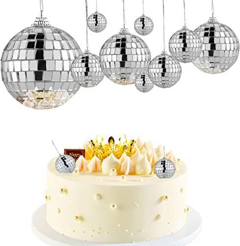 Discokugel Spiegelkugel Klein Disco Mirror Ball Hängekugel Set Discokugeln Spiegel Ball Mirrorball Glänzende Lichteffekt Deko für Weihnachtsbaum Hochzeit Party Geburtstagsfeier 11Pcs