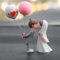Niedliches Armaturenbrett Ornament, Süße Cartoon-Paare Action-Figur Ballon-Ornament Figuren Paar Puppen Mit Ballon Auto Innenraum Deko Figuren Büro Zimmerdeko