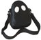 Ghost Crossbody Schultergurt Umhängetasche aus Pu Leder - Gothic Zipper Tasche（Schwarz）