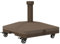 Outsunny Parasol Soporte Base lastrado Cuadrado Parasol 4 Ruedas Dim. 45L x 45W x 39H cm HDPE marrón