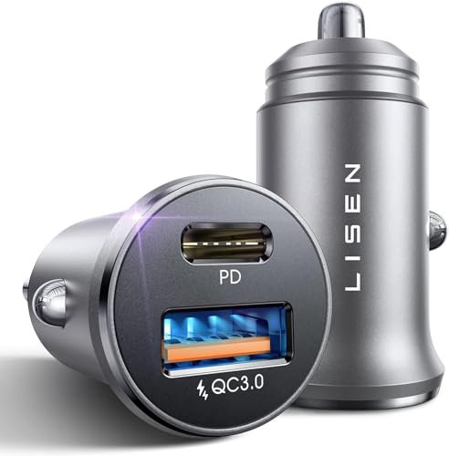 LISEN Cargador Mechero Coche USB C 54W Cargador de Coche Carga Rapida Cargador Móvil Coche Toma USB de 12V Carregador Isqueiro Carro para iPhone 15 14 13 12 Pro MAX Samsung S24 S23 S22 Huawei Xiaomi