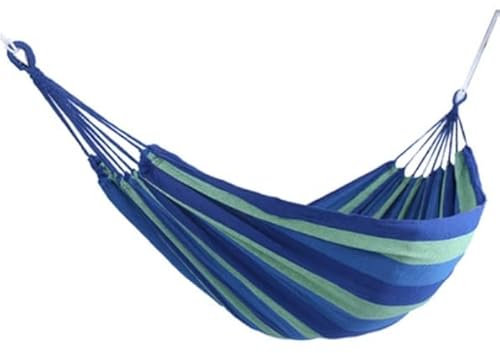 Swinging Hammock Canvas Hammock Backyard Garden Swing Furniture Outdoor Hanging Rocking Chair Hamock Swing Adults Portable Hanging Chair Travel Tree Hammocks (Color : Blue)