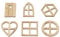 100 Pezzi Ritagli per Finestre in Legno, Mini Fette di Legno Non Finite per Decorare Finestre, per Scrapbooking Fai da Te, Decorazioni per Case delle Bambole