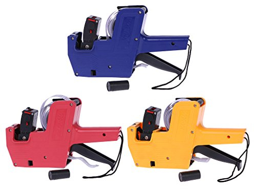 BYUTFA Preisauszeichnungsmaschine MX-5500 8-stelliger Preisauszeichner Etikettierer Aufkleber Etikettenpapier + 2 Tintenrollen