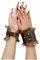 keland 1 Paar Wikinger Pelz Leder Armschienen Armschutz Mittelalter Armbänder für Damen Herren (Z-Braun)