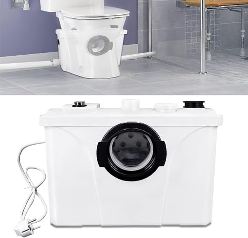 Suusolny Impianto di sollevamento 4 in 1, 700 W, pompa per acqua sporca, pompa per feci con dispositivo di taglio e 4 ingressi fino a 9 m di altezza, pompa domestica per doccia, WC, lavandino