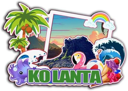 Ko Lanta Thailand Magnet Fridge Magnet Wooden 3D Landmarks Travel Collectible Souvenirs Decoration Handmade -4572