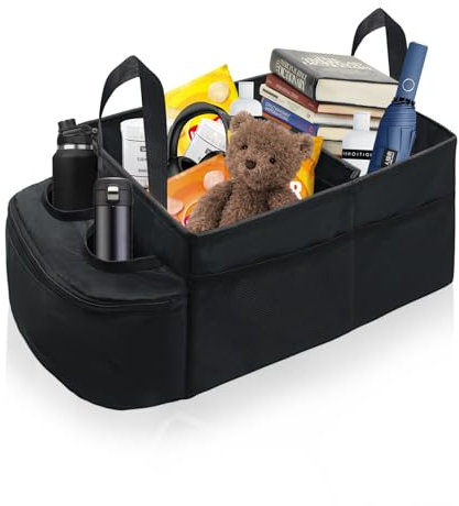 RCIDOS Organizer Auto, Organizer Sedile Posteriore Auto, Con Portabicchieri, Tasche Multiple In Rete, Maniglie, Per Sedile Anteriore E Posteriore Accessori Portaoggetti Da Viaggio Per Bambini