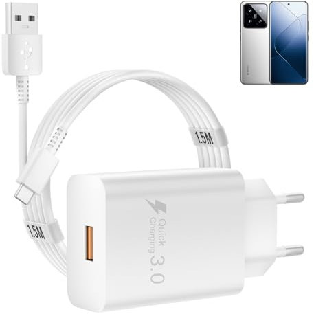 Schnellladegerät für Xiaomi Redmi 14C 13 13C A3 Poco M4 M6 M3 Note13 13 Pro Note12 12 Pro, 18 W Ladegerät für Samsung A15 A25 A35, Tablets Xiaomi Typ C Netzadapter Kabel
