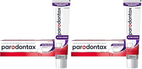 Parodontax Ultra Clean 75ml, hilft Zahnfleischbluten zu reduzieren und vorzubeugen (Packung mit 2)