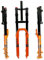NBTRXWAFR Downhill-Gabel, Doppelschulter-DH-Vorderradgabel Fahrrad Luftstoßdämpfer Mit Dämpfung 160Mm Federweg Scheibenbremse QR 9Mm Gabeln 26/27,5/29'',Orange,29inch