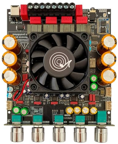 Ptdfjspt New -APTX3 Bluetooth Amplifier 2.1 Channel 3D Surround Sound Subwoofer 300Wx2+600W Audio Power Amplifier Audiophile A