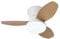 BEL AIR HOME - Ventilador de Techo TAURUS con Motor DC y Luz LED 24W, 6 Velocidades de Aire y 3 Temperaturas de Luz, Mando a Distancia Incluido, (MEDIANO BLANCO MADERA)