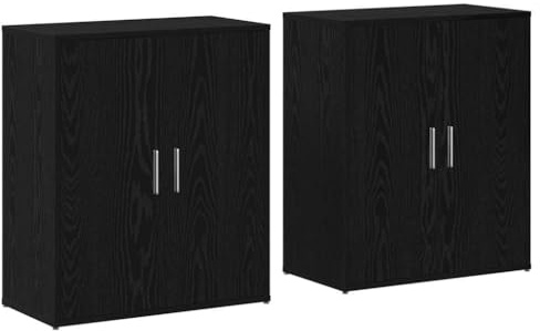 vidaXL Highboard Wall-mounted Black oak, Dining Room Cabinet, Rectangular Storage Unit, Modern Organizer, Functional Sideboard, Space-Saving Living