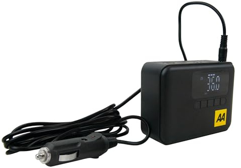 AA4798 Rechargeable Tyre Inflator with Power Bank, Portable Cordless Air Compressor for Cars, Motorcycles, Bicycles & Sports Equipment