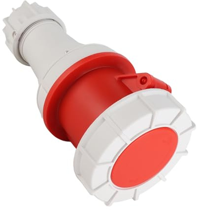 Akozon Conector de Aviación Impermeable 63A de Enchufe Industrial de 5 Pines para Cervecerías, Talleres, Campamentos y Uso Al Aire Libre - Enchufe de Aviación Hembra con Clasificación IP67