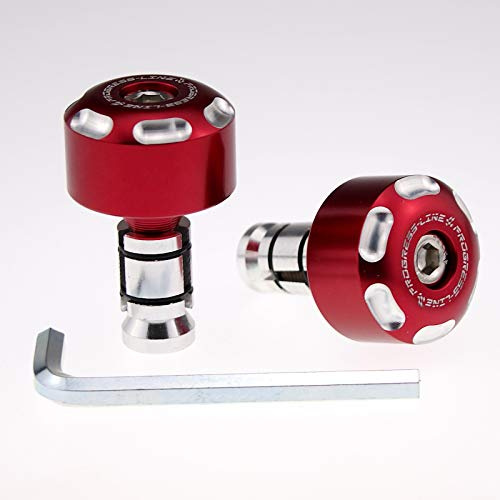 Lenkergewichte Vibrationsdämpfer Lenkerenden Motorrad Alu Paar 7/8-1 Ø14-19 mm Rot