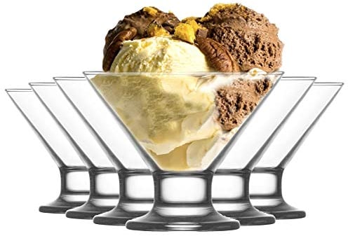 LAV Coupes en Verre Crema - pour Glace/Dessert - 165 ML - Lot de 12