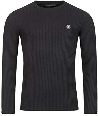 Redbridge Longsleeve für Herren Gerippter Pullover Slim Fit