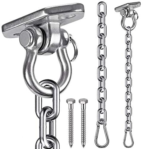 WAREMAID Gancio per Soffitto, Supporto per Sacco da Boxe Fissaggio a Muro con Catena per Sedia Sospesa, Parco Giochi, Altalena, Yoga, Palestra, Sacco Pesante, Hardware per Amaca, 450kg