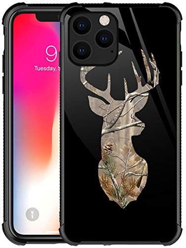 Goodsprout Kompatibel mit iPhone 11 Pro Max Hülle Camouflage Hirsch Kunst Grafik für Mädchen, Bildmuster-Design, stoßfest, kratzfest, harte PC-Rückseite