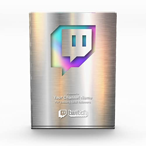 Twitch Streamer Follower Milestone Award Plakette Silber