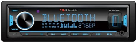 Nakamichi NQ523BD 1 DIN Autoradio Supporto per autoradio Bluetooth USB AUX nel sintonizzatore Radio FM Stereo senza pannello frontale staccabile