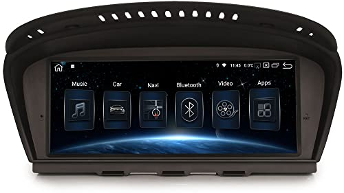 Erisin 8.8 Zoll 8-Kern 4+64GB Android 14 Autoradio GPS Navi für 3er E90 E91 E92 E93 5er E60 E61 E63 E64 Carplay Android Auto DSP IPS 4G WiFi DAB+ -CIC System