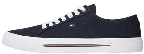 Tommy Hilfiger Herren Vulcanized Sneaker Core Corporate Vulc Canvas Schuhe, Blau (Desert Sky), 41
