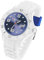 Taffstyle Damen Herren Sportuhr Armbanduhr Silikon Sport Ziffernblatt mit Datum Analog Quarz Farbige Bunte Uhr Weiß Blau