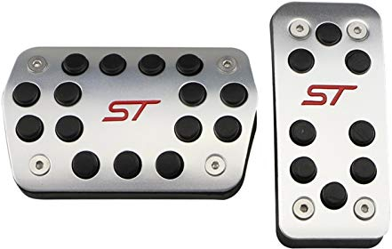Edelstahl Car Pedals Cover Passend Für Ford Focus 2 3 4 Mk2 Mk3 Mk4 Kuga Escape RS ST 2005-2020 Kupplung Gasbremspedal Set Pads Auto Pedal 347 (Color Name : at Without Rest)
