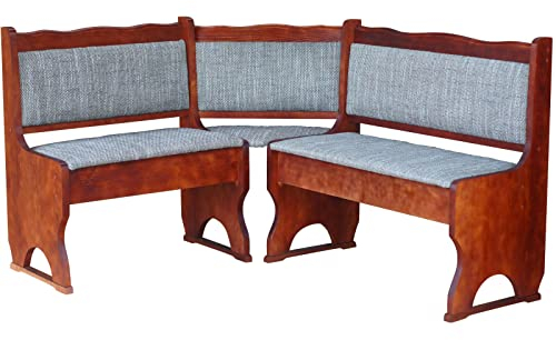 k koma Polster Eckbank Kiefer Holz, Calvados Farbe mit Polsterung MASSIVHOLZ - BEIGE (140 x 200)